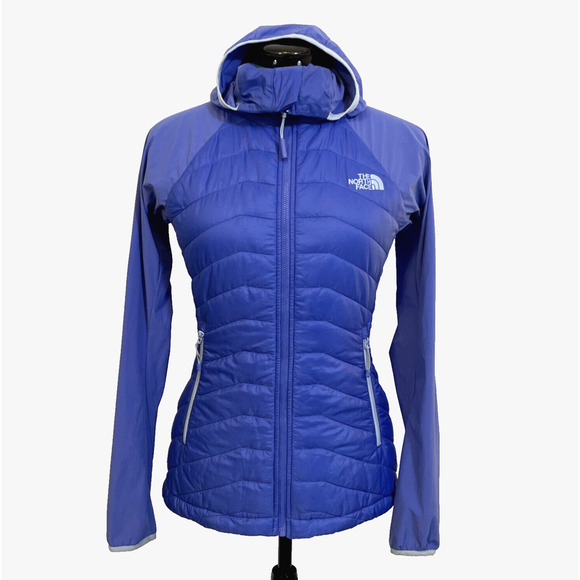 The North Face Progressor Insulated Hybrid Hoodie Jacket SZ Sm‎ Blue "Primaloft" - Picture 1 of 9